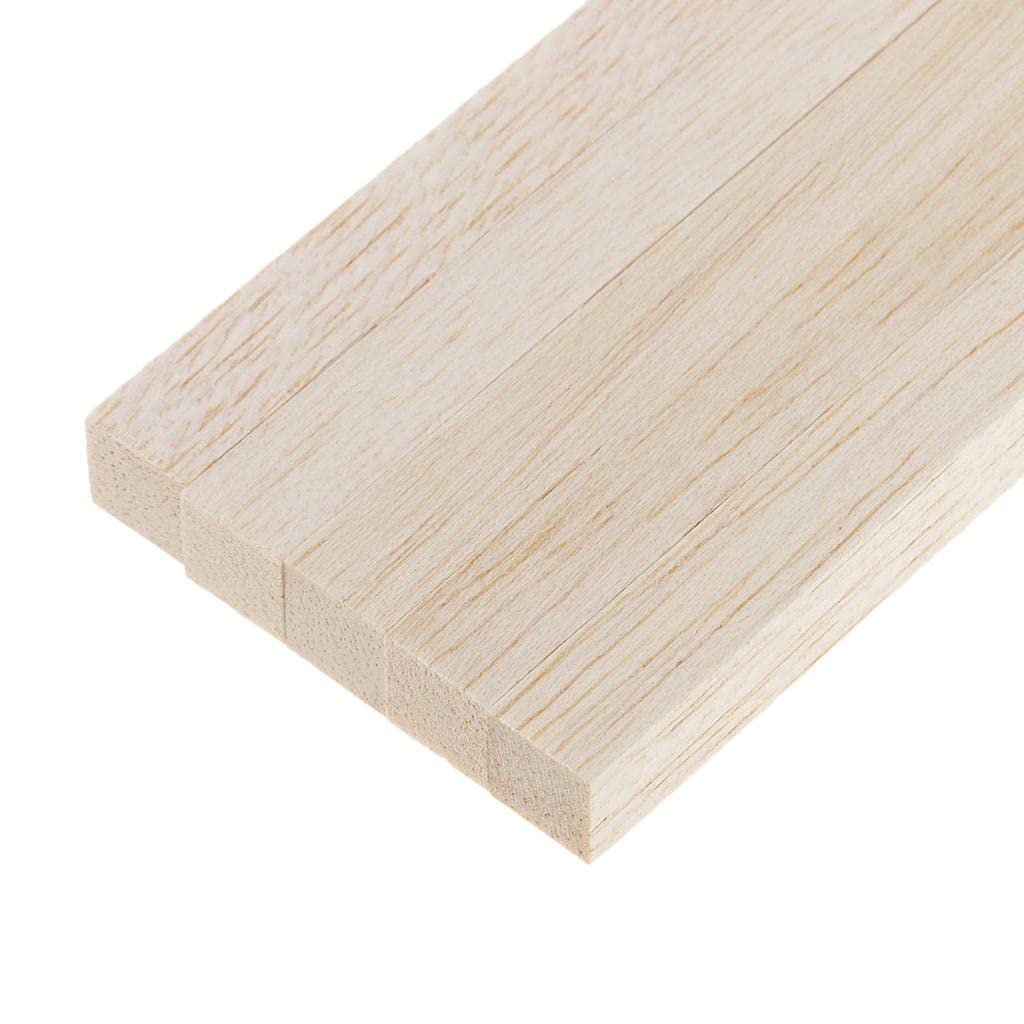 CALANDIS® Unfinished Pine Wood Square Dowel Rods - 200mm (5 Pack) - Perfect for DIY Woodworking, Crafts, and Home Decor Projects