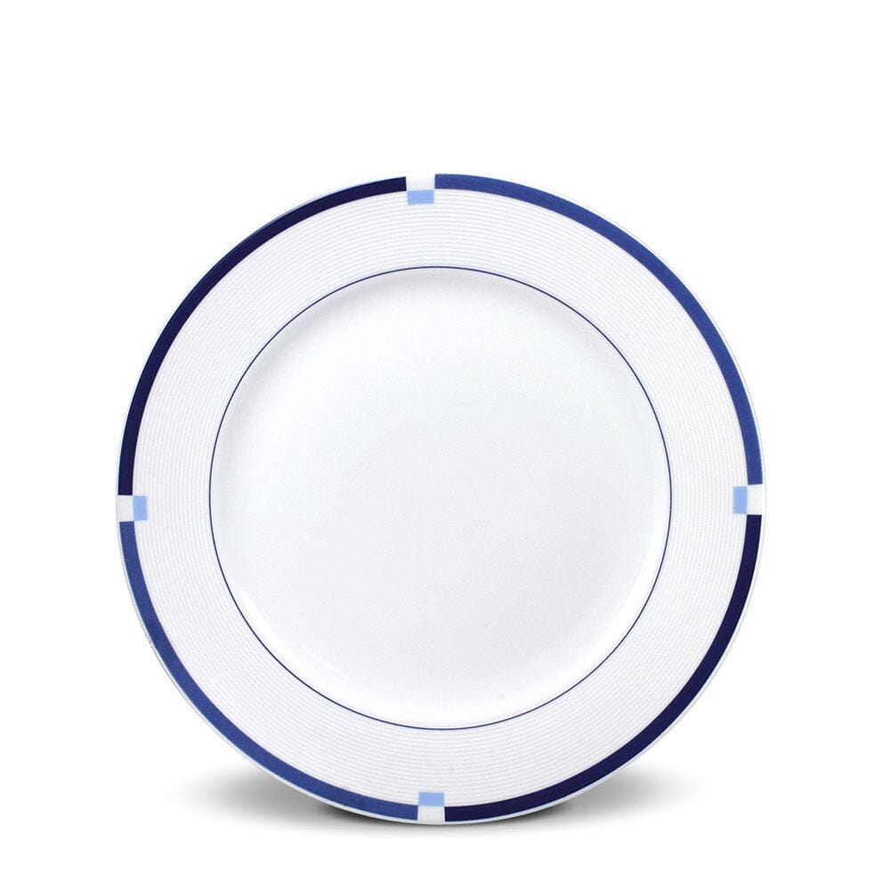 Jet Set Blue Dinnerware Set - Elegant 16-Piece Porcelain Dinnerware for Formal Dining & Entertaining | Dishwasher & Microwave Safe | Perfect for Weddings, Holidays & Special Occasions