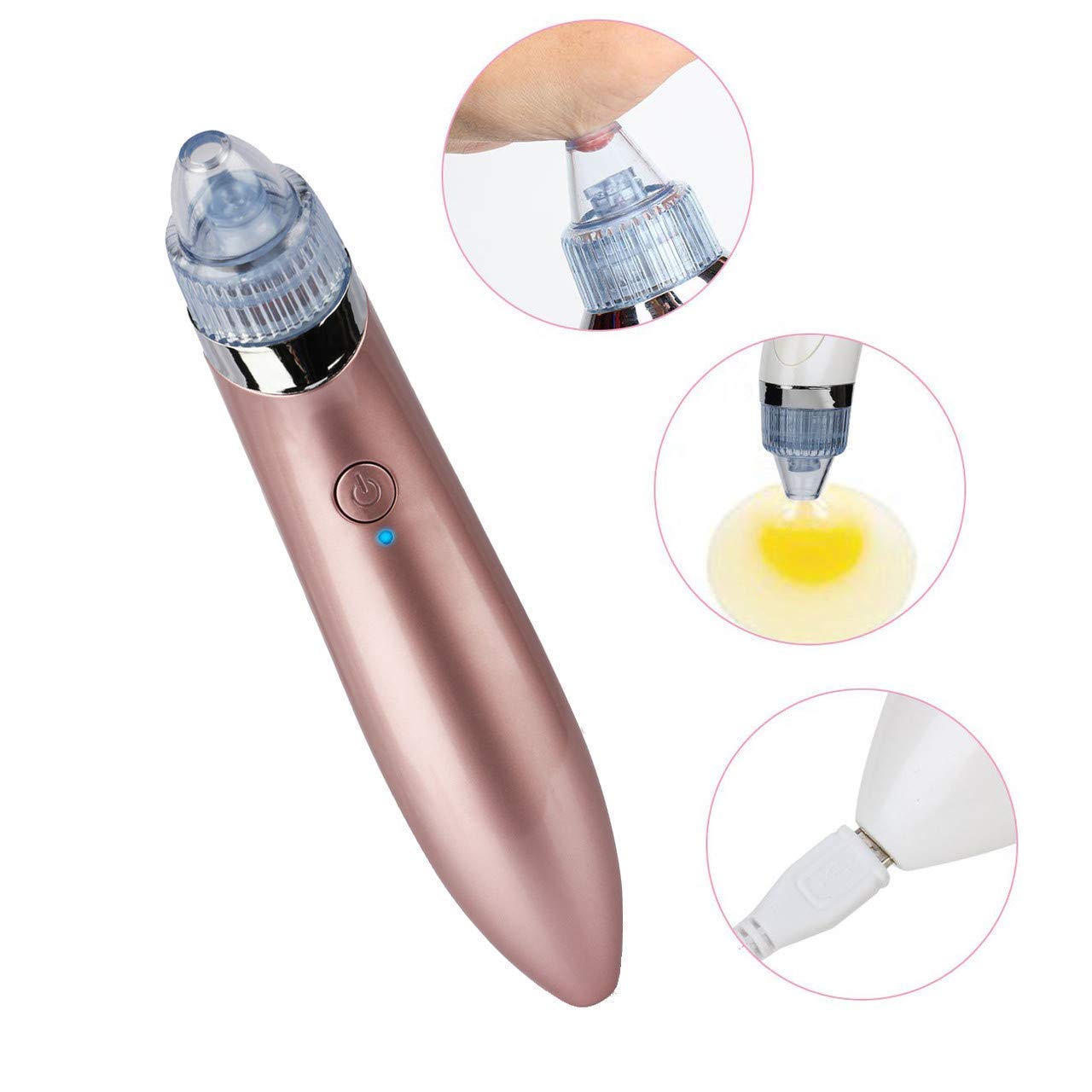 Drake Rechargeable Blackhead Remover & Pore Cleaner - Multi-Function Vacuum Suction Tool for Deep Facial Cleansing | Perfect for Acne-Prone Skin & Daily Skincare Routine