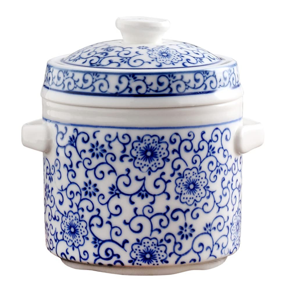 **Hemoton Chinese Ceramic Stew Pot - 1Pc Retro Clay Casserole Skillet with Lid, Small Ceramic Cookware for Steaming, Braising & Slow Cooking - Perfect for Soups, Stews, Rice & Hot Pot Dishes**