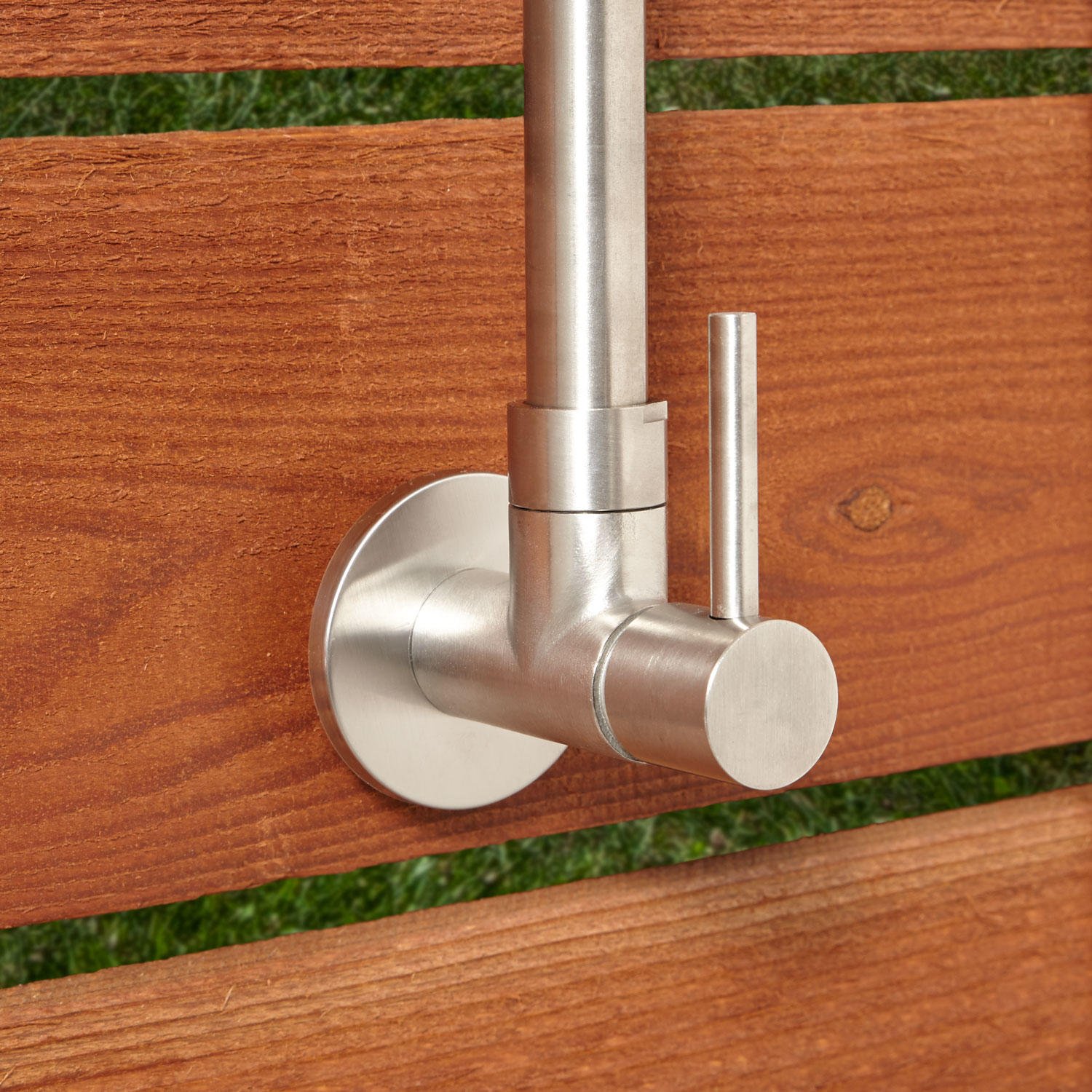 Signature Hardware 401594 Stainless Steel Outdoor Shower Trim Kit with Single Function Shower Head - Corrosion-Resistant for Patio, Poolside & Backyard Use