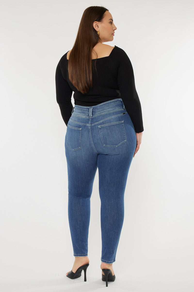 Brianne High Rise Super Skinny Jeans for Women - Plus Size Stretch Denim Pants - Comfortable & Flattering Fit for Casual Wear and Night Out