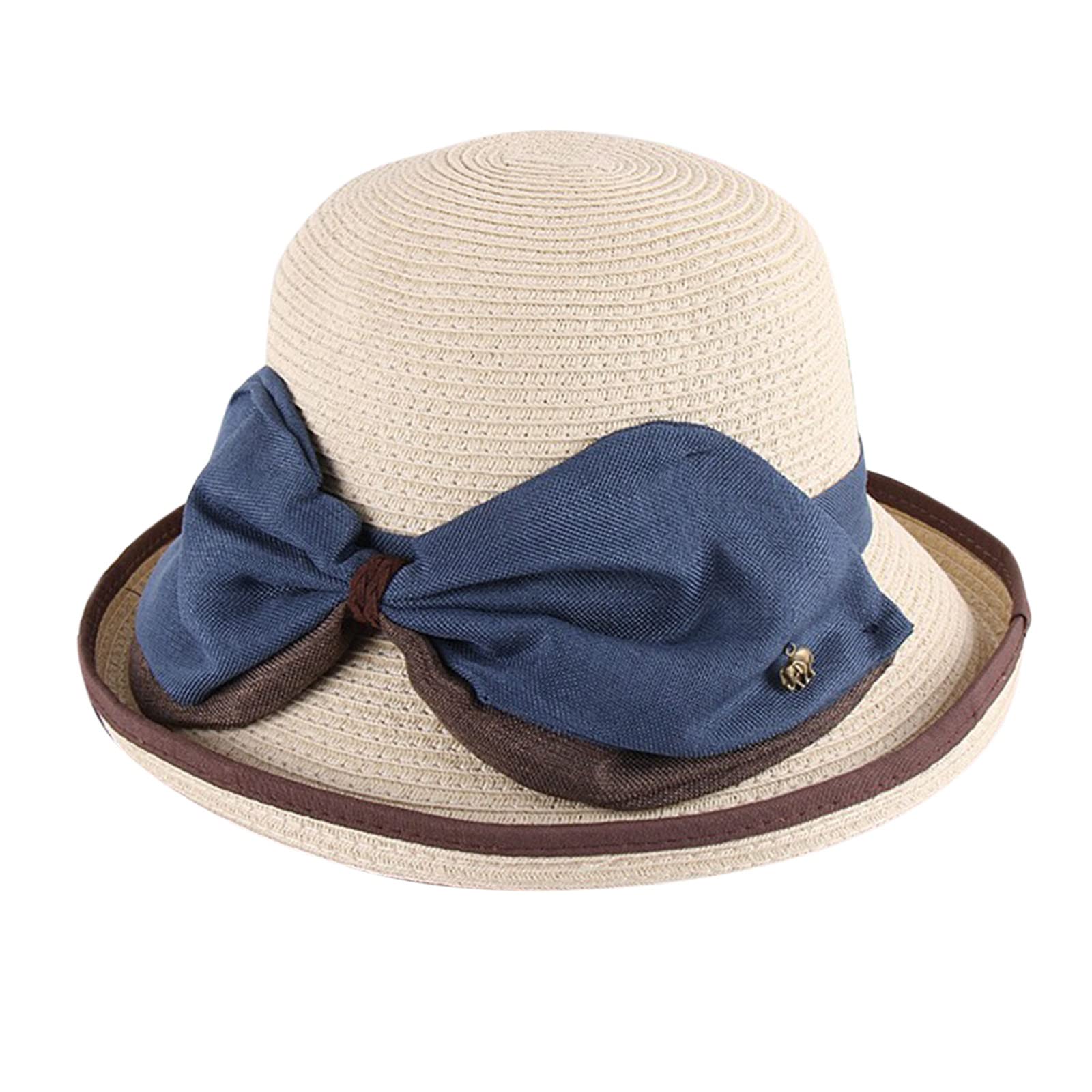 Women's Wide Brim Straw Sun Hat - UPF 50+ UV Protection Summer Beach Hat, Foldable & Packable for Travel, Outdoor, Gardening, and Vacations