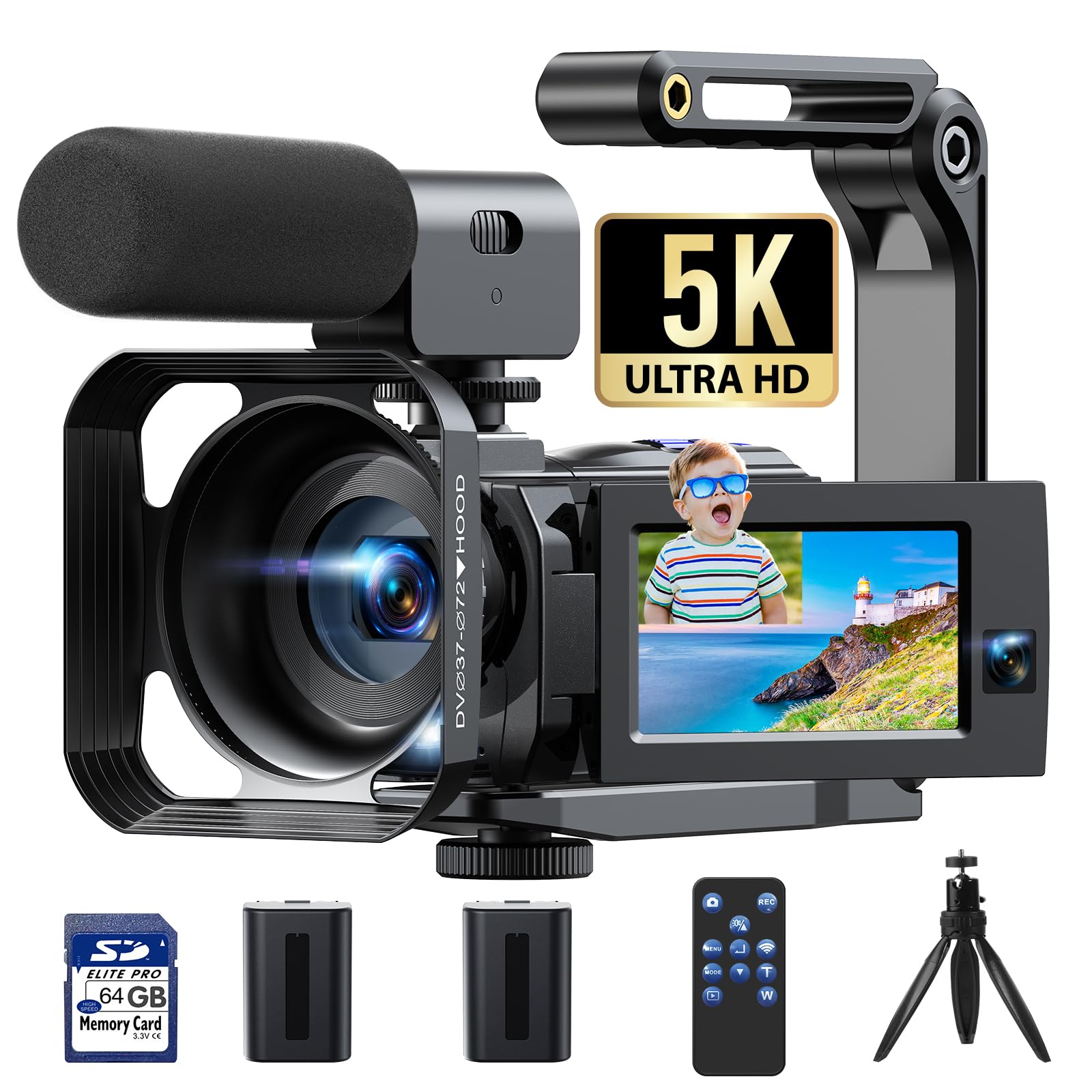 HOTPEAK 5K Dual Lens WiFi Video Camera with IR Night Vision - 3