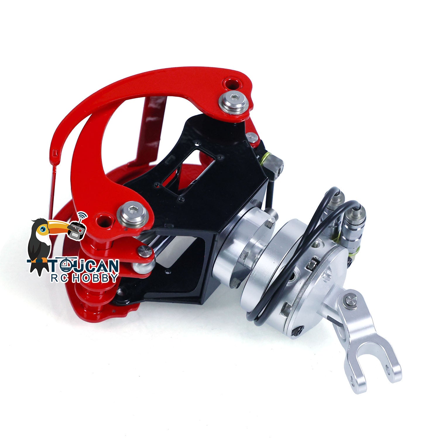 1/14 Scale RC Hydraulic Claw Bucket for Remote Control Crane Truck - Metal Construction Dump Grabber for Excavator & Tractor Toy Models - Perfect for Construction Site Play & Heavy Equipment Simulation