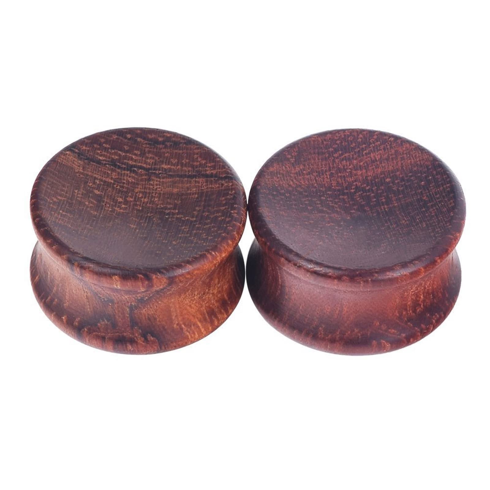 Wood Ear Tunnels Plugs - 2PCS Natural Wooden Ear Gauges for Stretching | Boho Soft Earrings for Women & Men | Perfect for Daily Wear, Parties & Festival Fashion Accessories