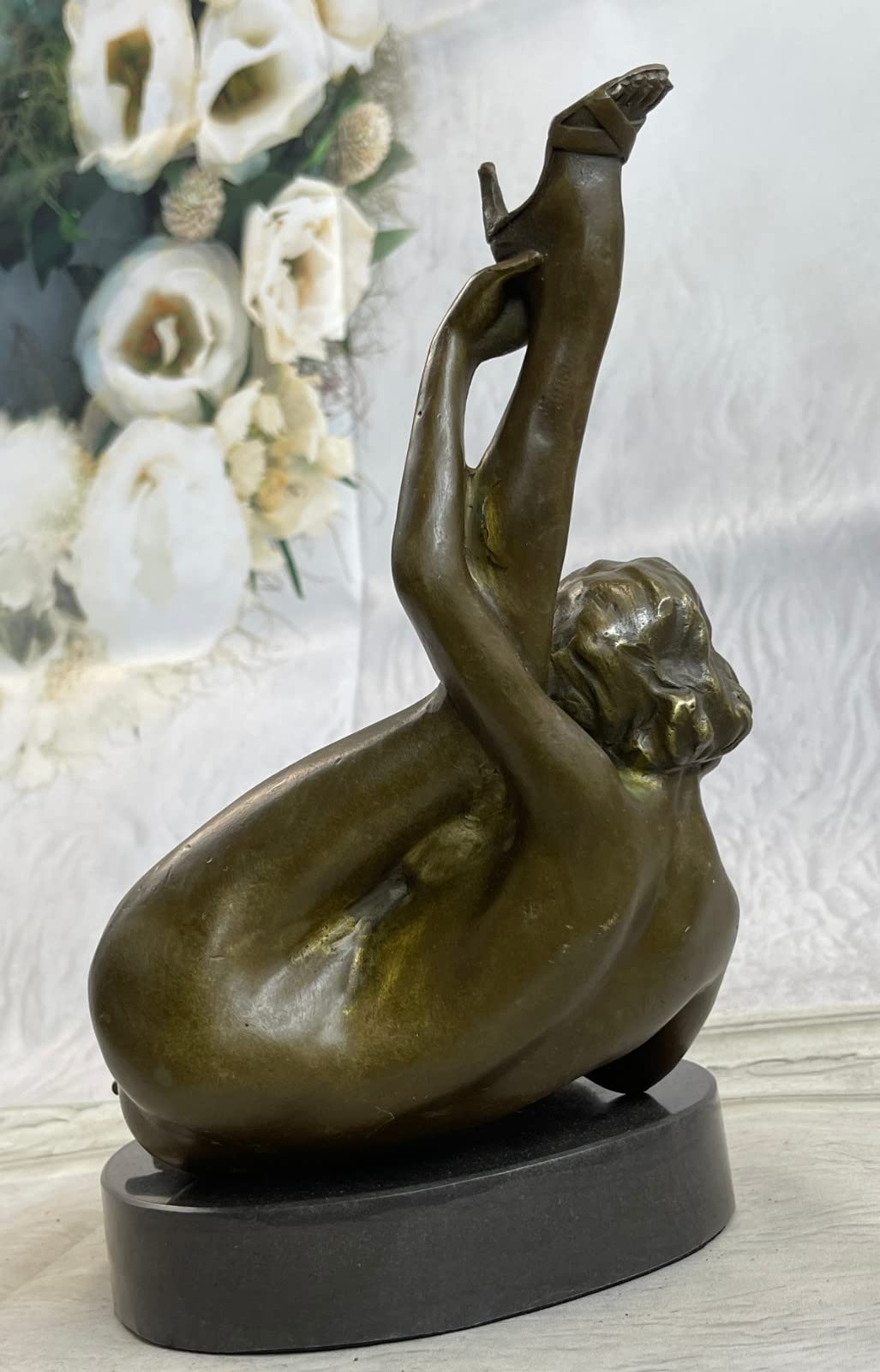 100% Bronze Erotic Sculpture - Signed European Bronze Nude Art Statue | Hot Cast Figurine Gift for Home Decor & Luxury Collection