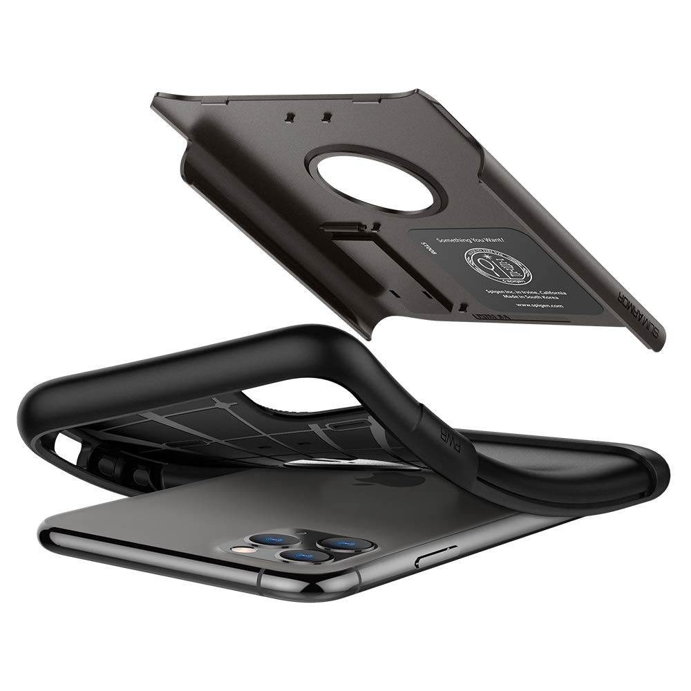 Spigen Slim Armor Protective Case for Apple iPhone 11 Pro (2019) - Gunmetal | Shockproof & Scratch Resistant Cover | Perfect for Everyday Use, Work & Outdoor Activities