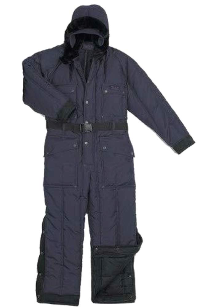 Big and Tall Polar 10 Insulated Freezer Coverall in Navy - Heavy Duty Cold Weather Workwear for Men in Freezers, Warehouses & Outdoor Winter Jobs