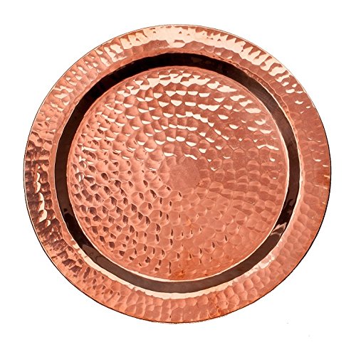 Hand Hammered 100% Pure Copper Round Napa Bottle Coaster - 5.5 Inch Diameter - Elegant Drink Coaster for Wine Bottles & Decanters - Perfect for Dining Tables, Bars & Home Decor