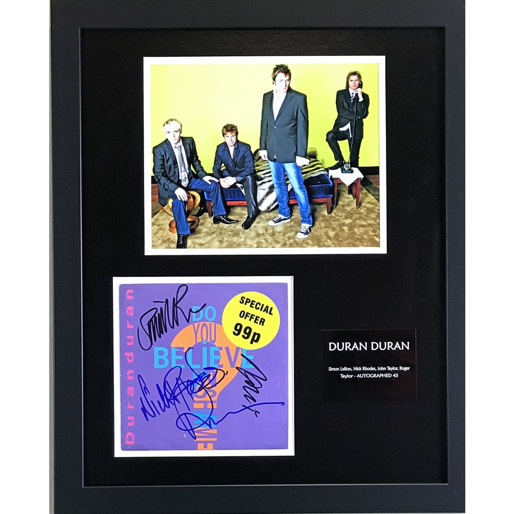 Duran Duran Autographed Memorabilia with JSA COA - Signed Collectible for Music Fans & Memorabilia Collectors - Perfect for Display in Home, Office or Music Room