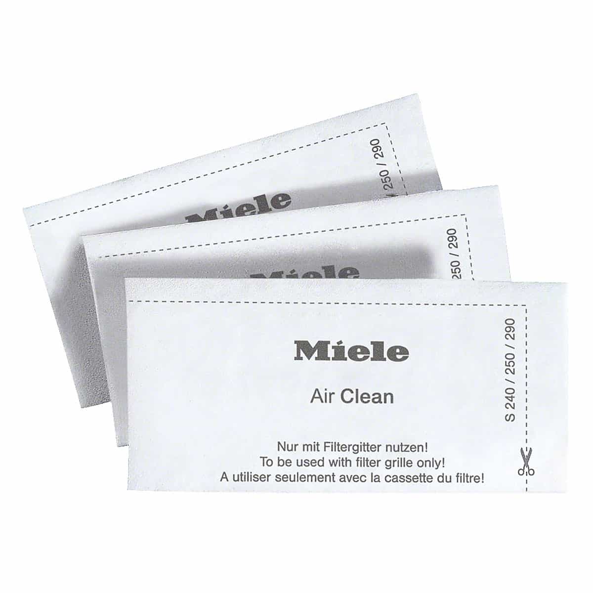 Miele AirClean SF SAC 20/30 Vacuum Filters (3-Pack) - Compatible with Miele Canister Vacuums - Perfect for Pet Hair, Allergies & Dust Removal