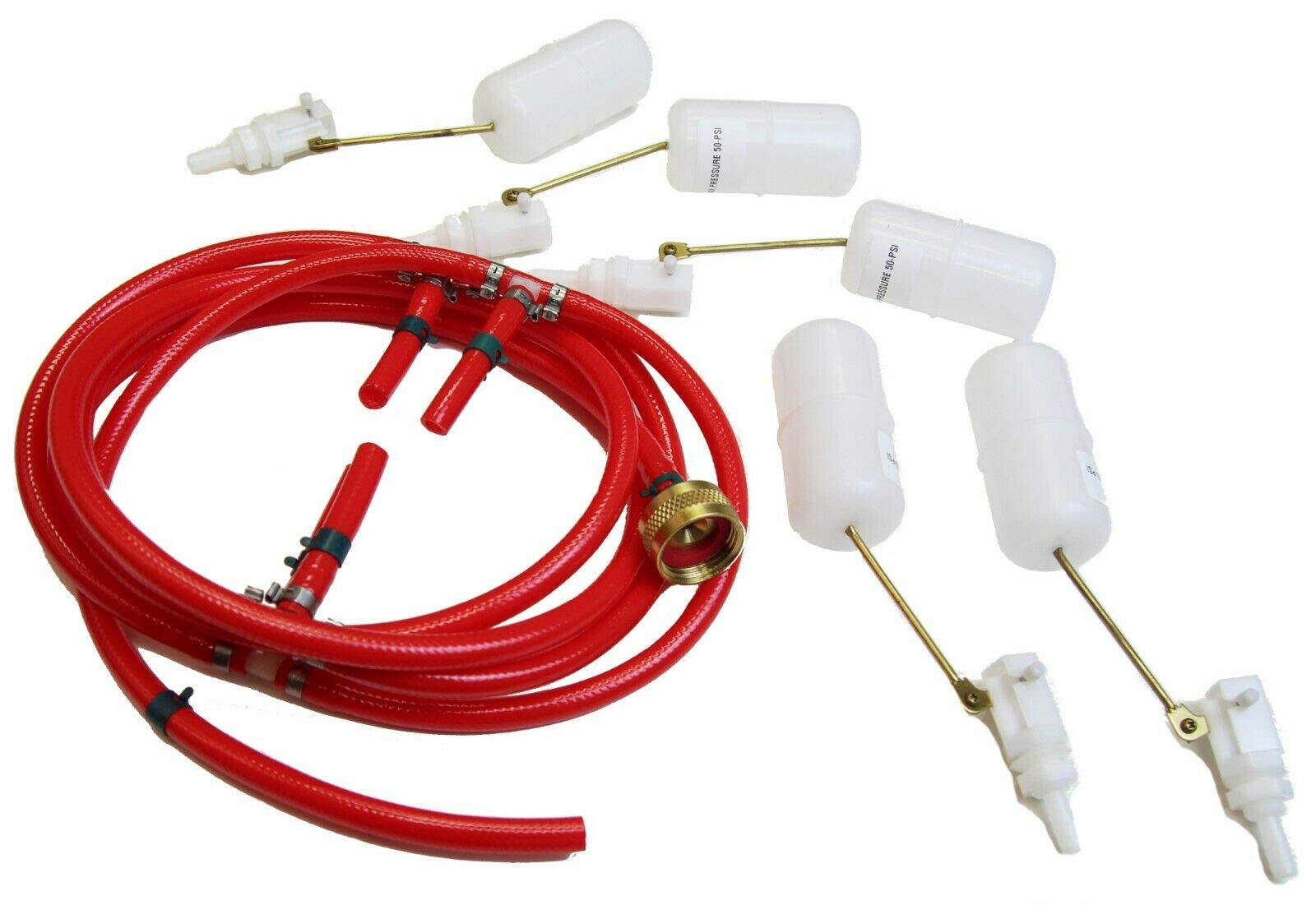 Automatic Watering Kit 0580 for 5-Stack Battery Brooders - Hose Fed System (No Bucket Needed) - Perfect for Poultry Farming and Chicken Coop Hydration