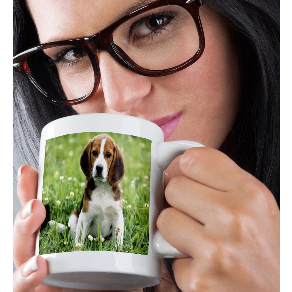 3dRose Beagle Lover Ceramic Coffee Mug 15 oz - Perfect for Dog Lovers, Office Use & Gift Giving
