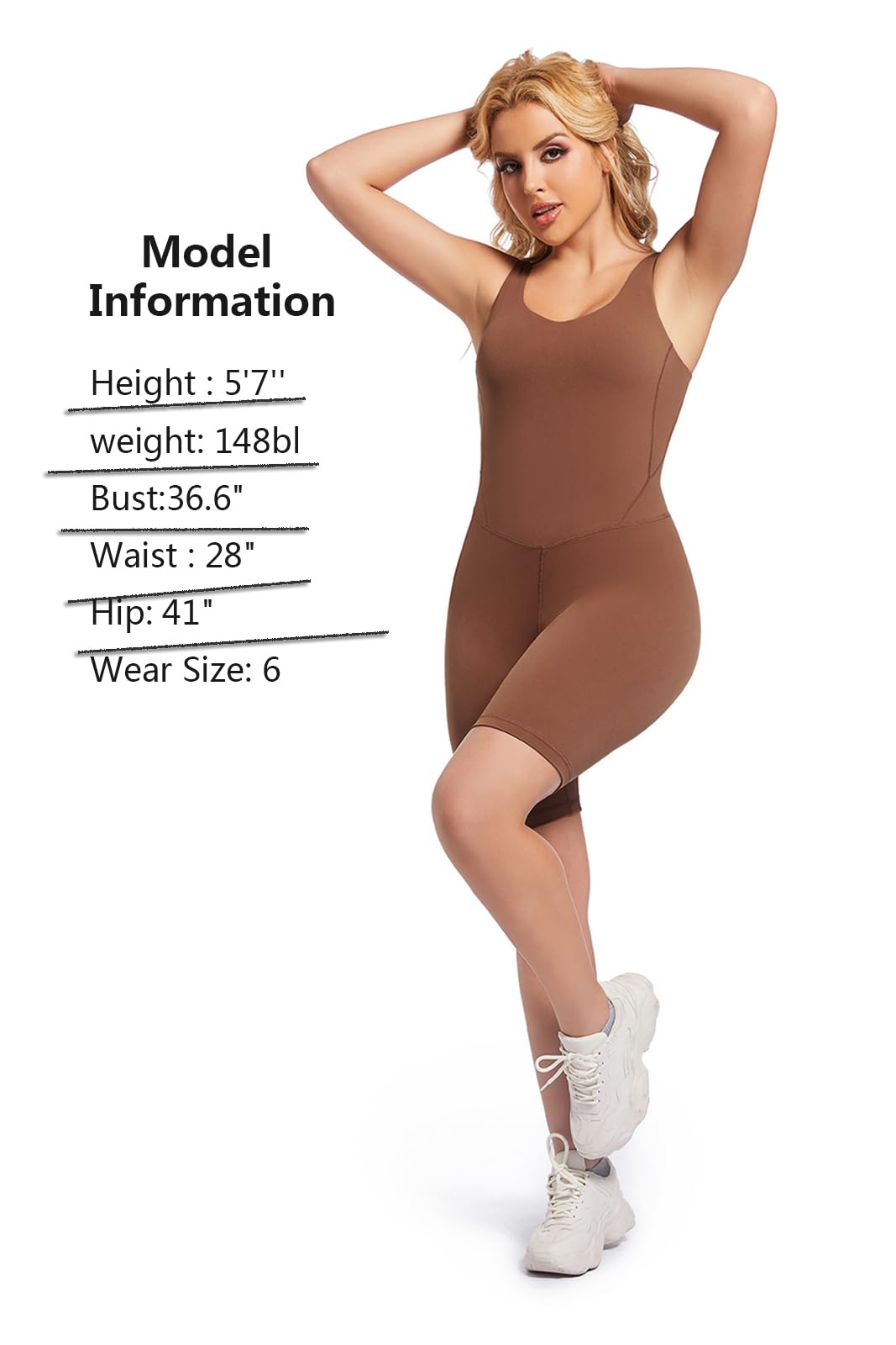Women's One Piece Short Jumpsuit - Sleeveless Unitard Bodysuit & Bodycon Romper for Workout, Gym, Yoga, Dance & Athletic Wear - Comfortable Stretchy Activewear for Women