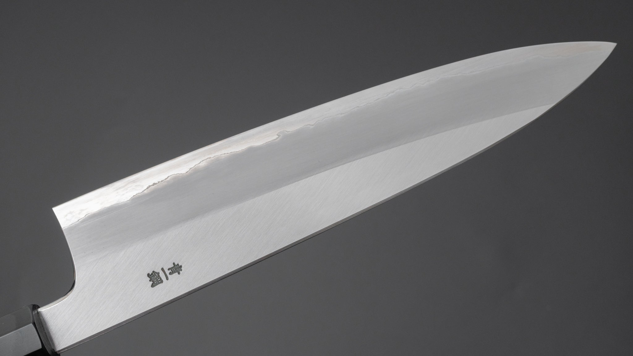 Hitohira Togashi Blue #1 Stainless Clad Migaki Gyuto 240mm Japanese Chef Knife with Kurokaki Persimmon Handle - Perfect for Sushi, Meat Slicing & Precision Cooking