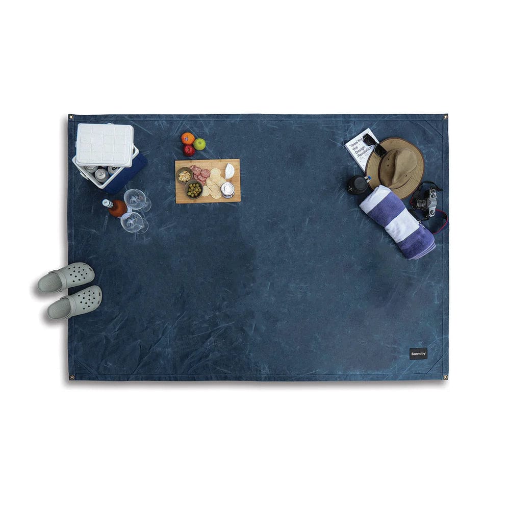 Premium Waterproof Picnic Blanket - Barnaby Aoraki Blue Outdoor Mat for Beach, Park & Camping - Large Portable Ground Cover for Picnics, Concerts & Outdoor Adventures