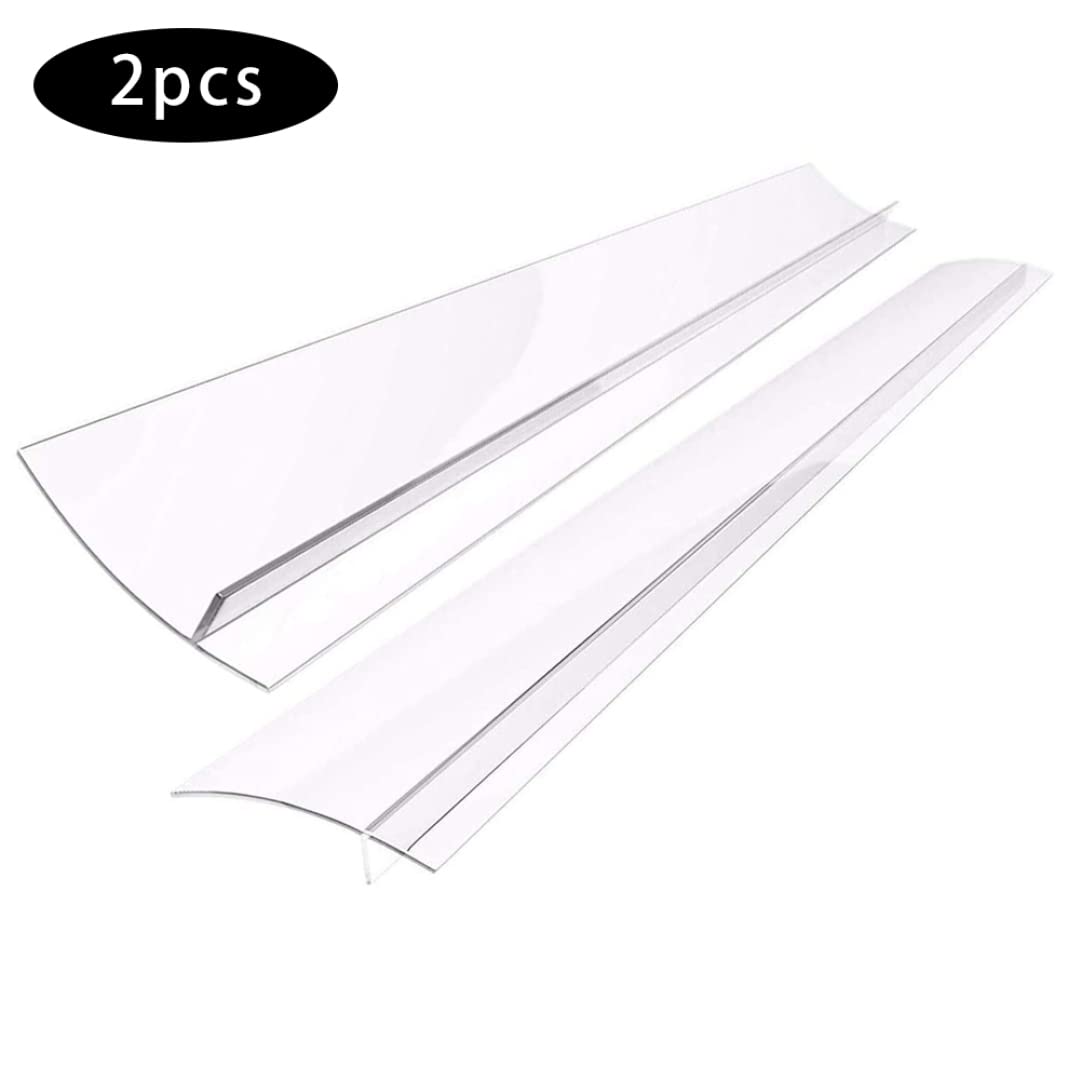 Heat Resistant Silicone Gap Seal Cover for Stove Counter - Transparent Oven Spill Guard, 2pcs - Easy Clean Kitchen Gap Filler for Stove Tops, Countertops & Backsplashes (Perfect for Cooking, Baking & Kitchen Safety)