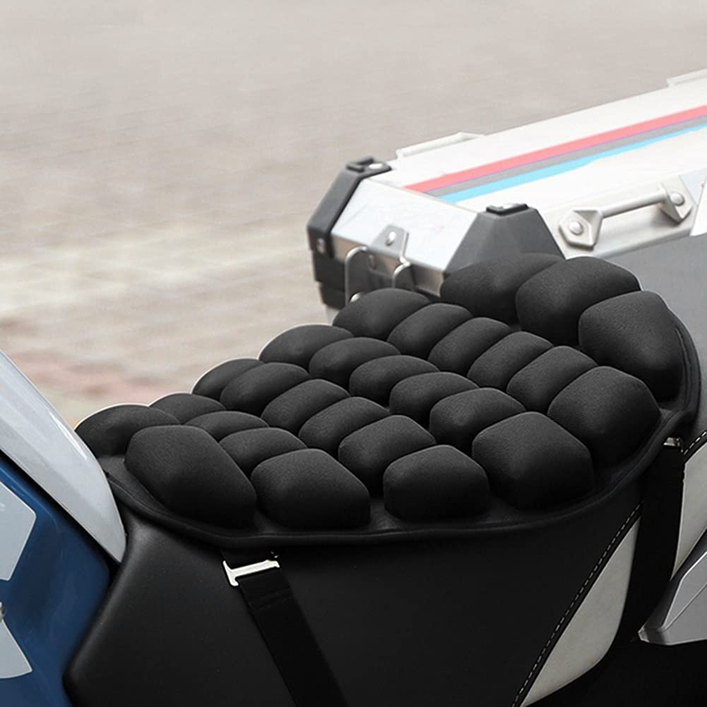 Inflatable Motorcycle Seat Cushion - Universal Shockproof Cover for Electric Bikes - Outdoor Riding Comfort