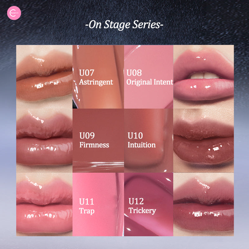 UHUE Main Stage Series 6D Diamond Mirror Lip Glaze - 12 Piece Limited Edition Gift Box Set | High Shine Lip Gloss for Party, Wedding & Special Occasions