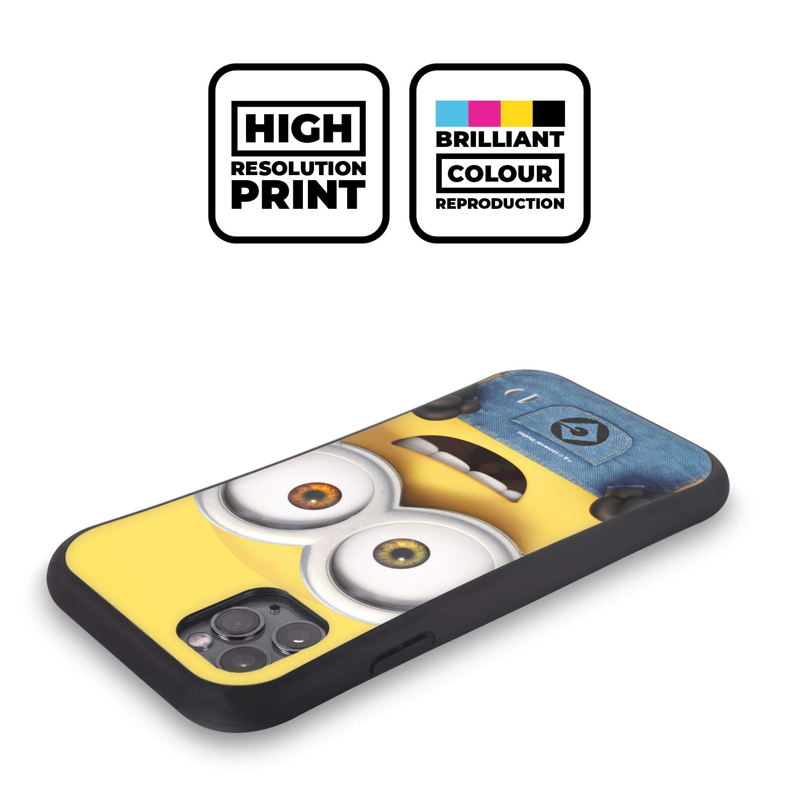 Official Despicable Me Minions Bob Full Face Hybrid Case for iPhone 11 - Durable Protective Phone Cover for Fans, Kids & Adults - Perfect for Everyday Use, Gifts & Minions Themed Parties