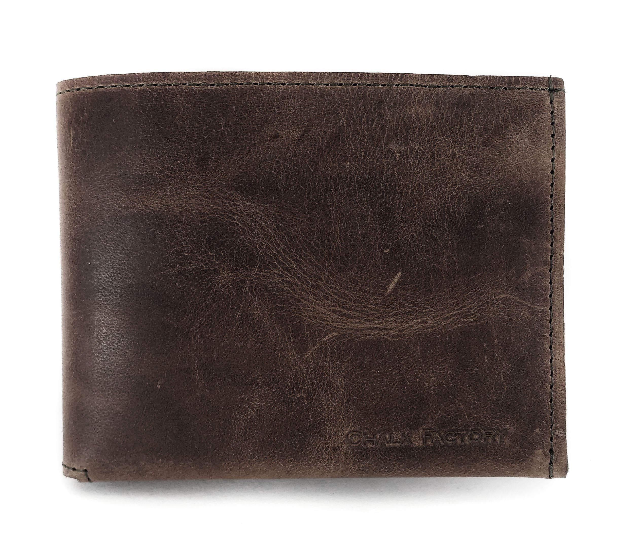 Genuine Leather Minimalist Two-Tone Wallet for Men - Slim RFID Blocking Bifold Wallet (Brown) - Perfect for Everyday Use, Travel & Business