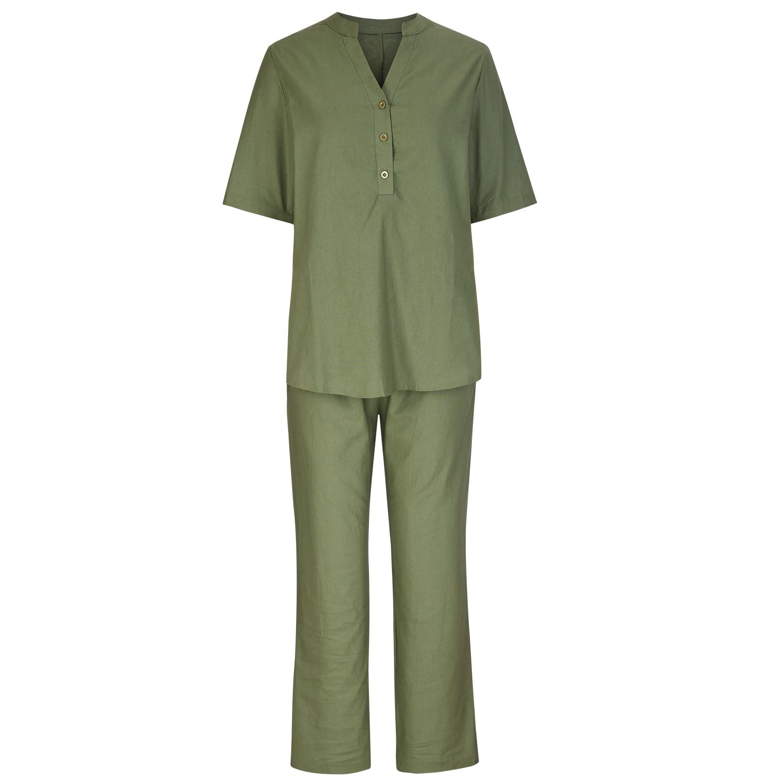 Oelaio Women's Wide Leg Pant Suit Set - 2 Piece Lounge Outfit for Travel & Casual Wear | 100% Comfortable & Stylish | Perfect for Work, Home & Vacation