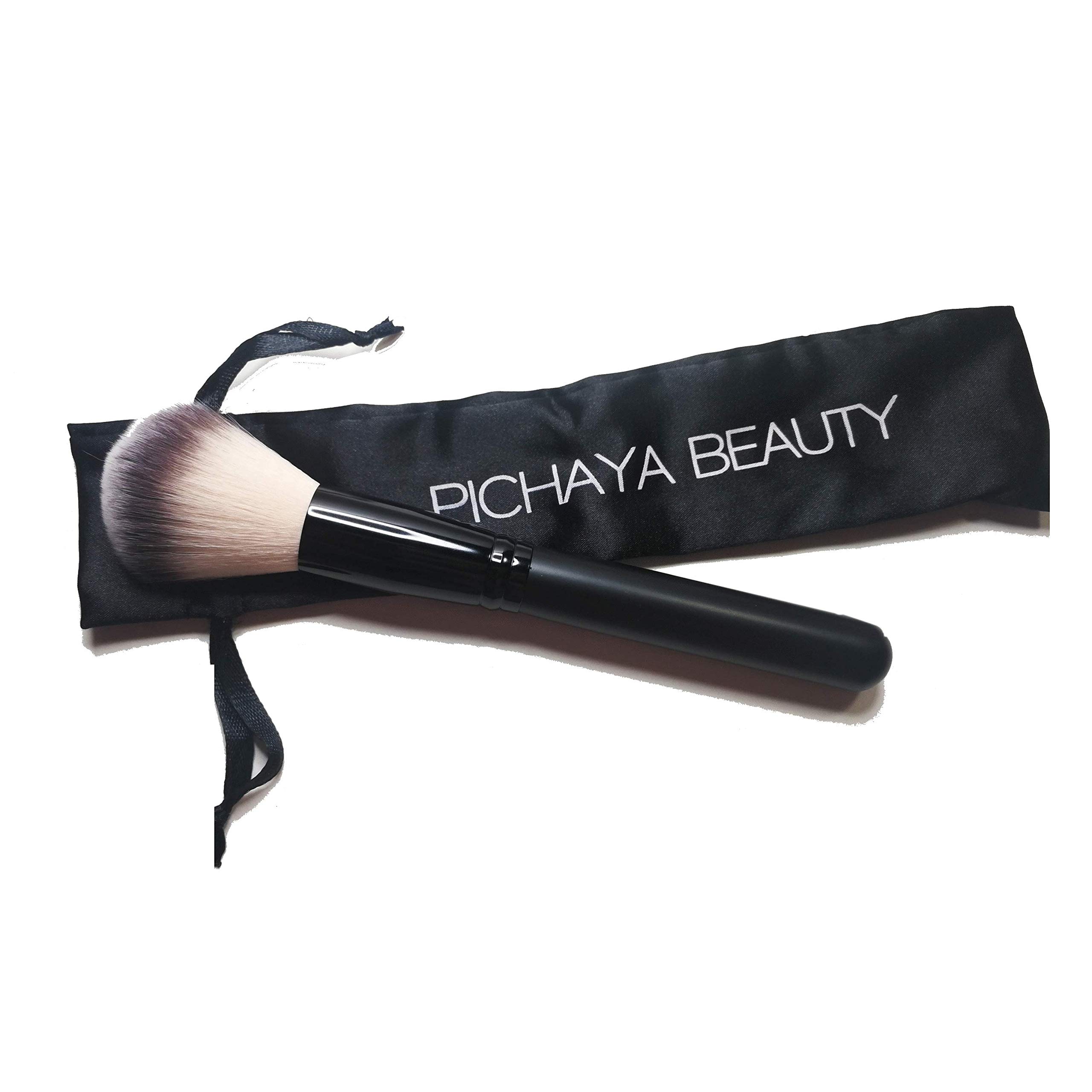 Glow Highlighter Mineral Pigment Powder with Glam Brush - Vegan, Cruelty-Free Makeup for Face & Body - Perfect for Contouring, Highlighting & Night Out Glam Looks
