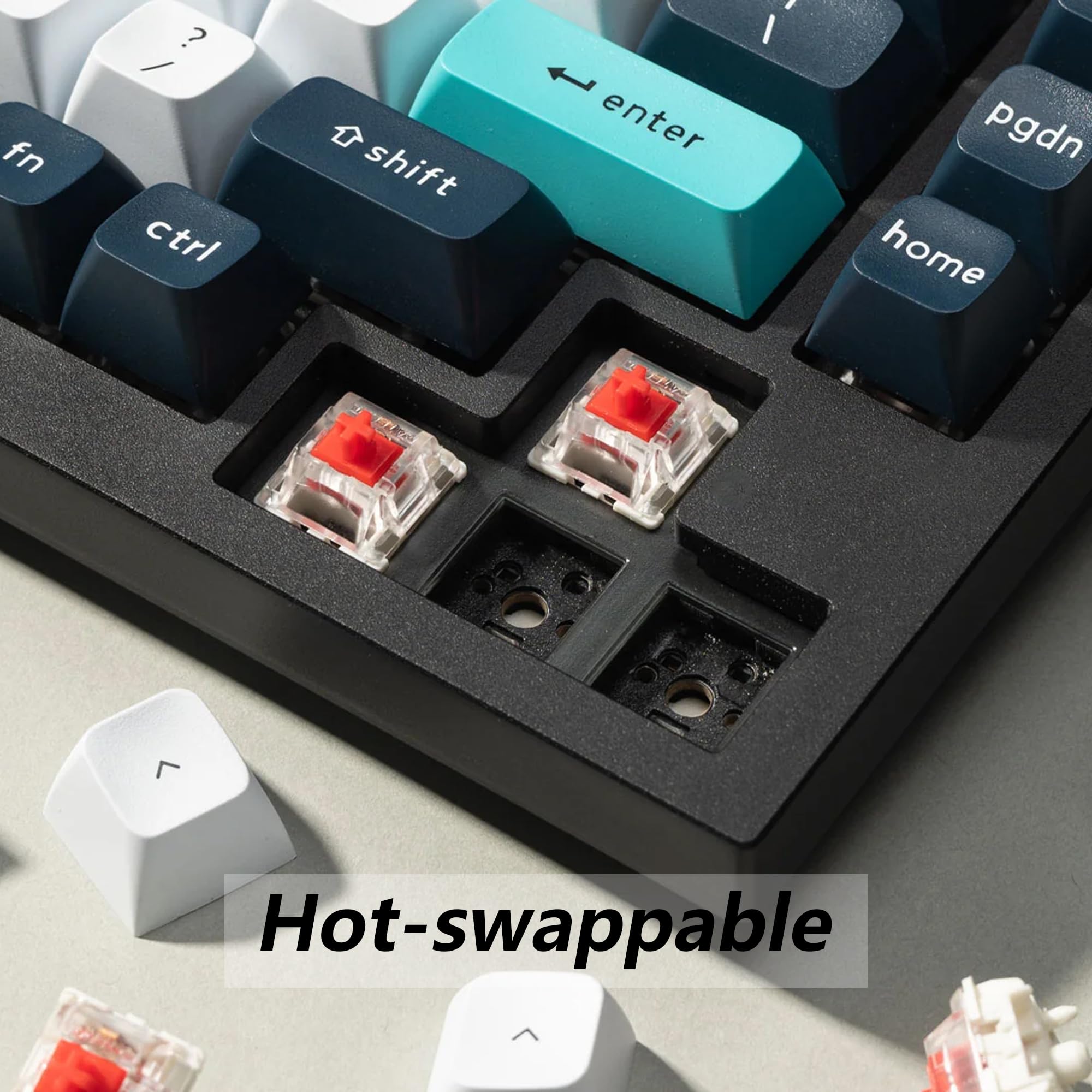 Keychron Q12 Max Wireless Custom Southpaw Mechanical Keyboard - QMK/VIA Programmable, Full Metal 96% Layout, Bluetooth/Wired/2.4GHz, RGB Backlit, Hot-Swappable Jupiter Red Switch - Compatible with Mac, Windows, Linux - Perfect for Gaming, Coding & Office Work