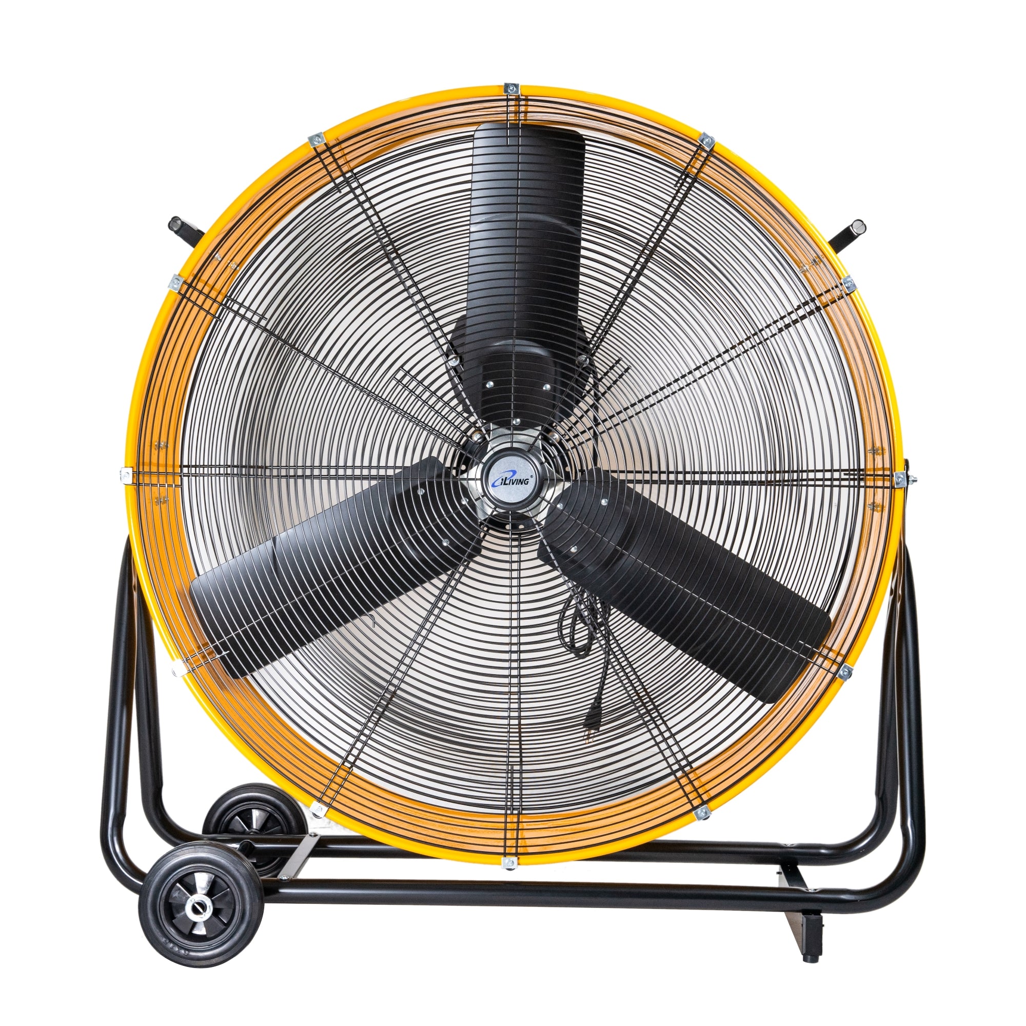 iLiving 36 Inch 16000 CFM Heavy Duty High Velocity Barrel Floor Drum Fan with DC Brushless Motor - Stepless Speed Adjustable for Workshop, Garage, Warehouse, Industrial & Commercial Use - UL Safety Certified - Perfect for Cooling Large Spaces, Ventilation & Air Circulation