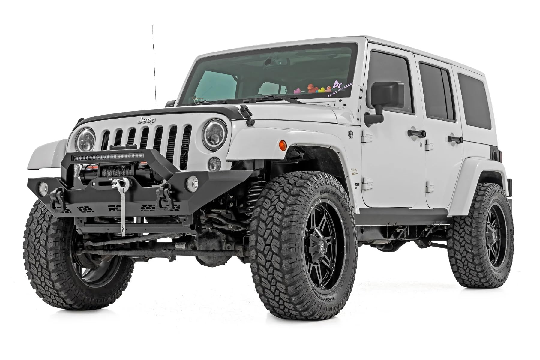 Rough Country Rocker Sill Plates for Jeep Wrangler JK Unlimited (2007-2018) - Heavy Duty Side Protection, Scratch & Impact Resistant, Easy Installation for Off-Road & Trail Riding Adventures