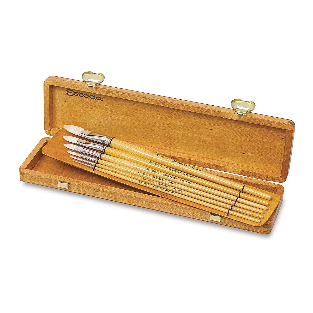 Speedball Art Products Escoda Clasico Series Oil & Acrylic Brush Set - Professional Chungking Hog Bristle Brushes for Artists | Perfect for Canvas Painting, Portrait Art & Studio Work