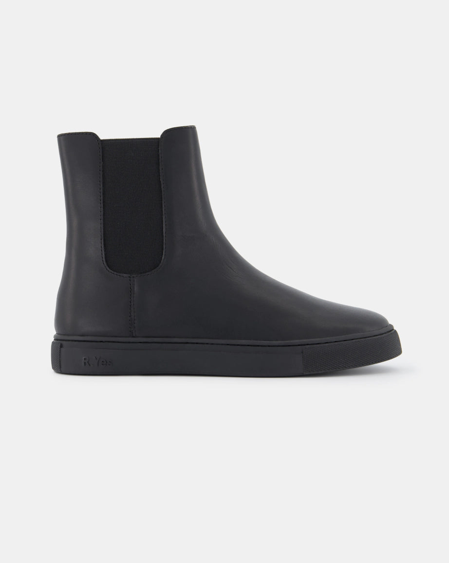 Premium Merino Wool Lined Chelsea Boots for Men & Women - Comfortable Winter Ankle Boots with Soft Wool Interior | Black | Perfect for Cold Weather, Outdoor Activities & Casual Wear