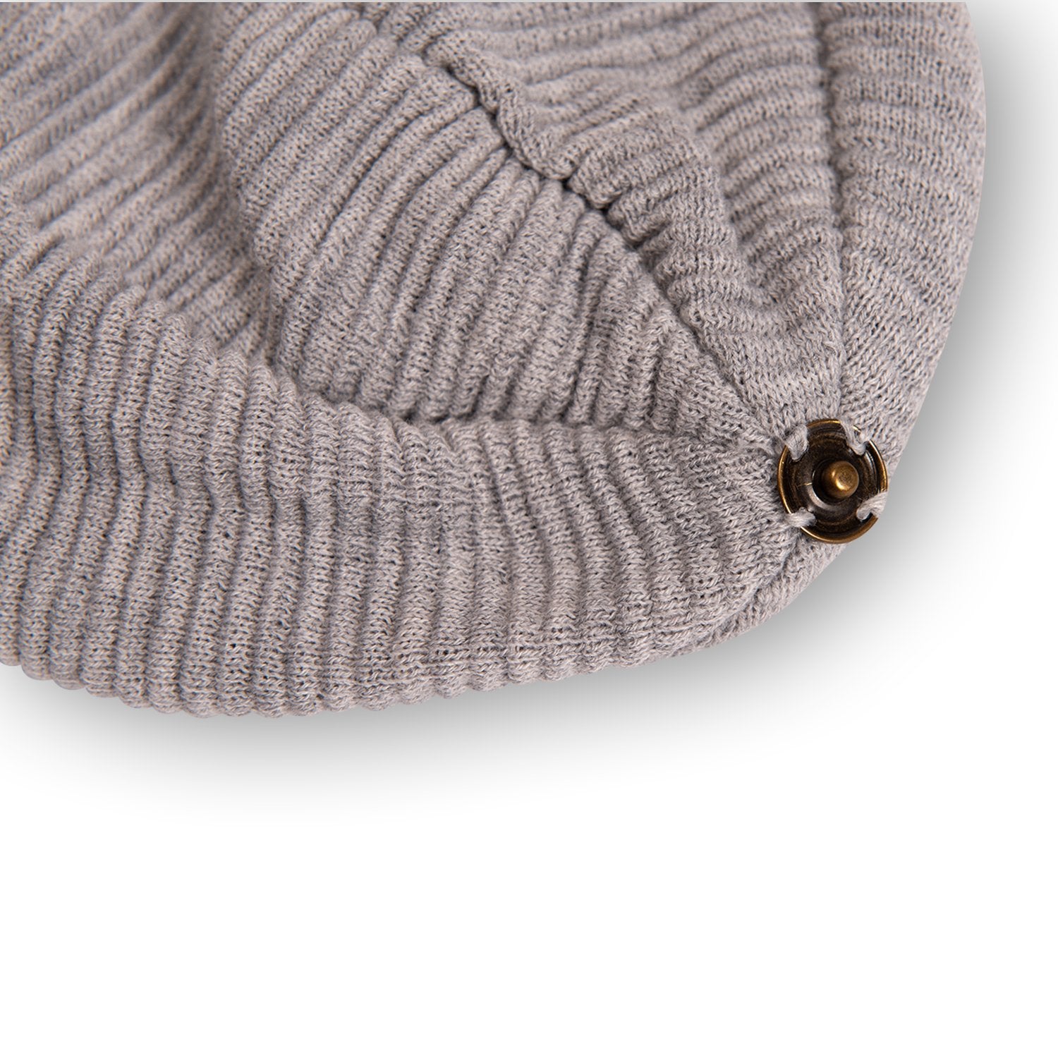 Loren Beanie Hat for Men & Women - Soft Warm Winter Knit Cap in Grey & Black - Perfect for Skiing, Hiking, and Cold Weather Activities