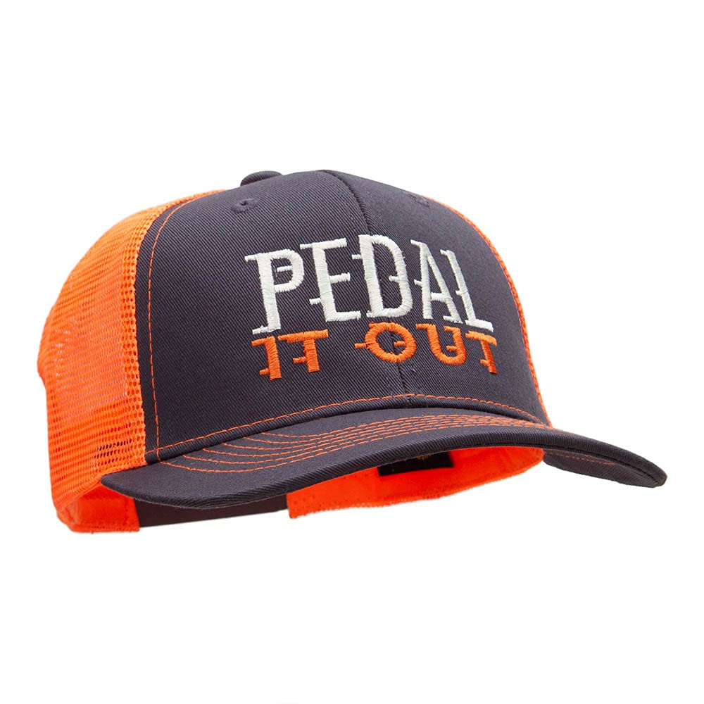 Pedal It Out Embroidered Premium Mesh Cap - Breathable Adjustable Baseball Hat for Cycling, Running & Outdoor Sports