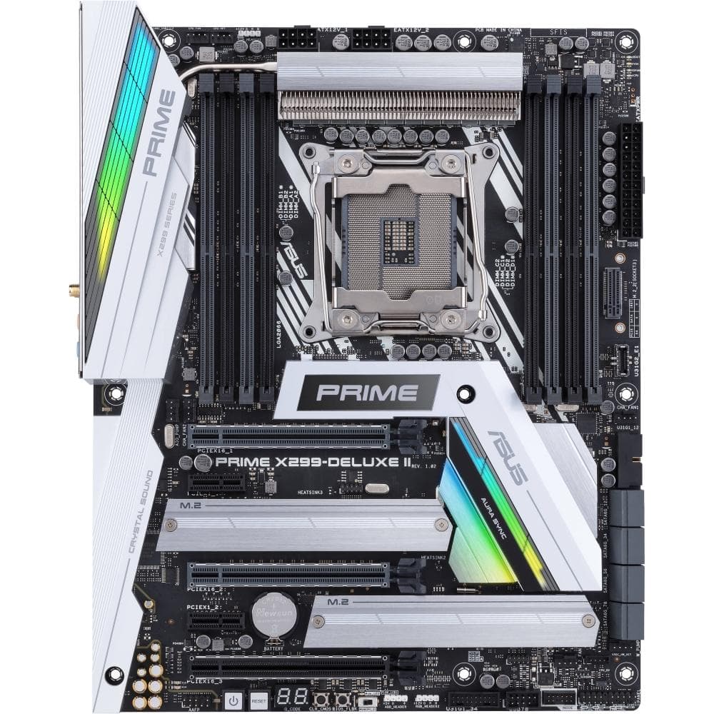 ASUS PRIME X299 DELUXE II Thunderbolt 3 Motherboard - LGA 2066 Socket, ATX Form Factor, 3-Year Warranty - Perfect for High-End Gaming PCs, Workstations, and Content Creation