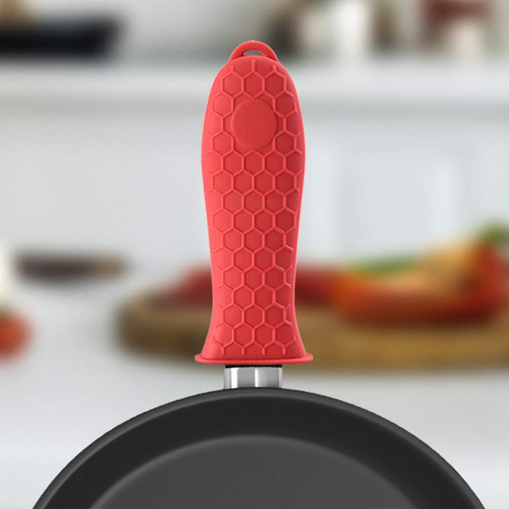 Hemoton 3-Piece Silicone Pot Handle Covers - Heat Resistant, Non-Slip Grip for Cooking, Baking & Grilling - Perfect for Stovetop, Oven & Outdoor BBQ Use