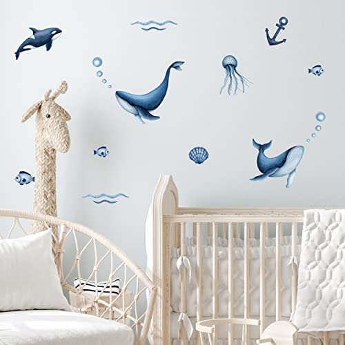 Watercolor Whales