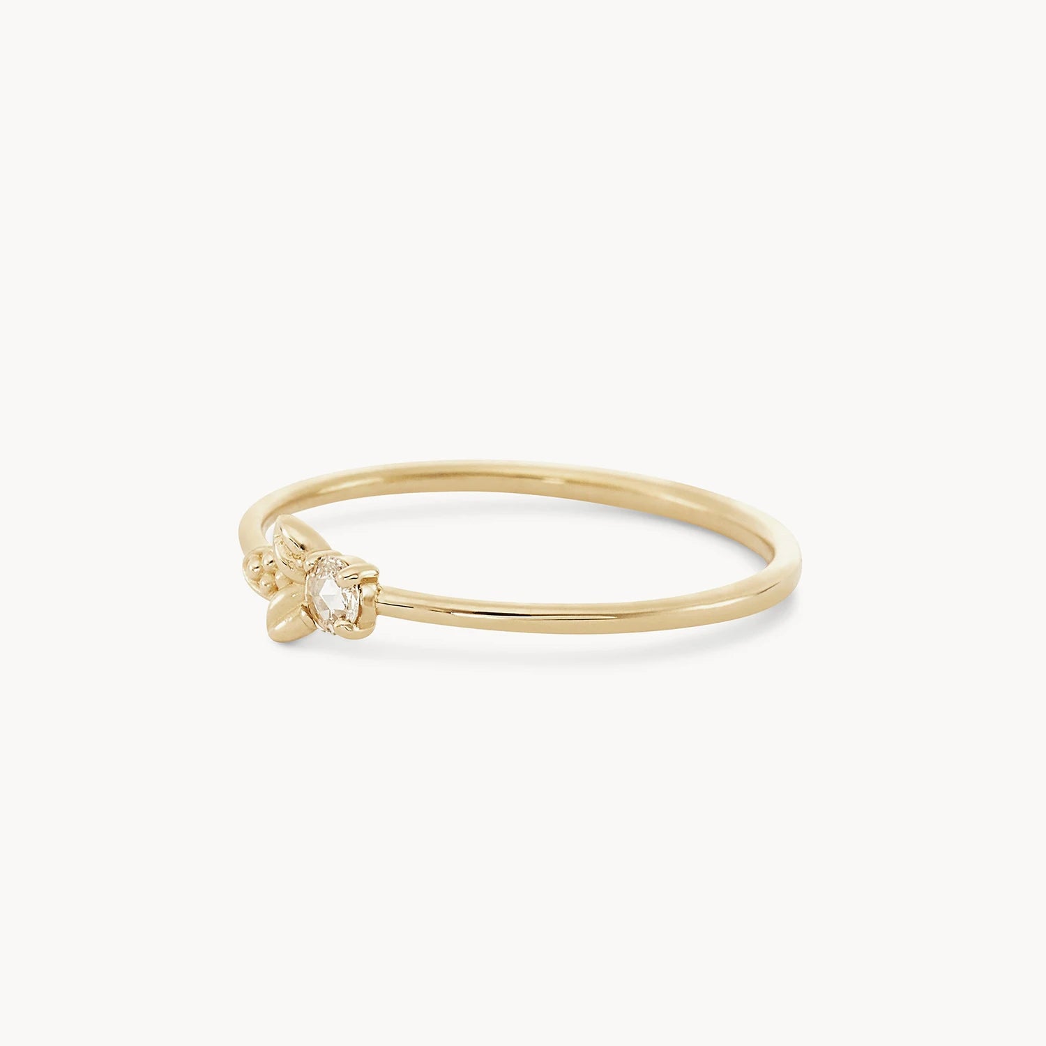 14K Yellow Gold Honey Bee Ring with White Diamonds - Elegant Jewelry for Women, Perfect for Weddings, Anniversaries & Everyday Wear