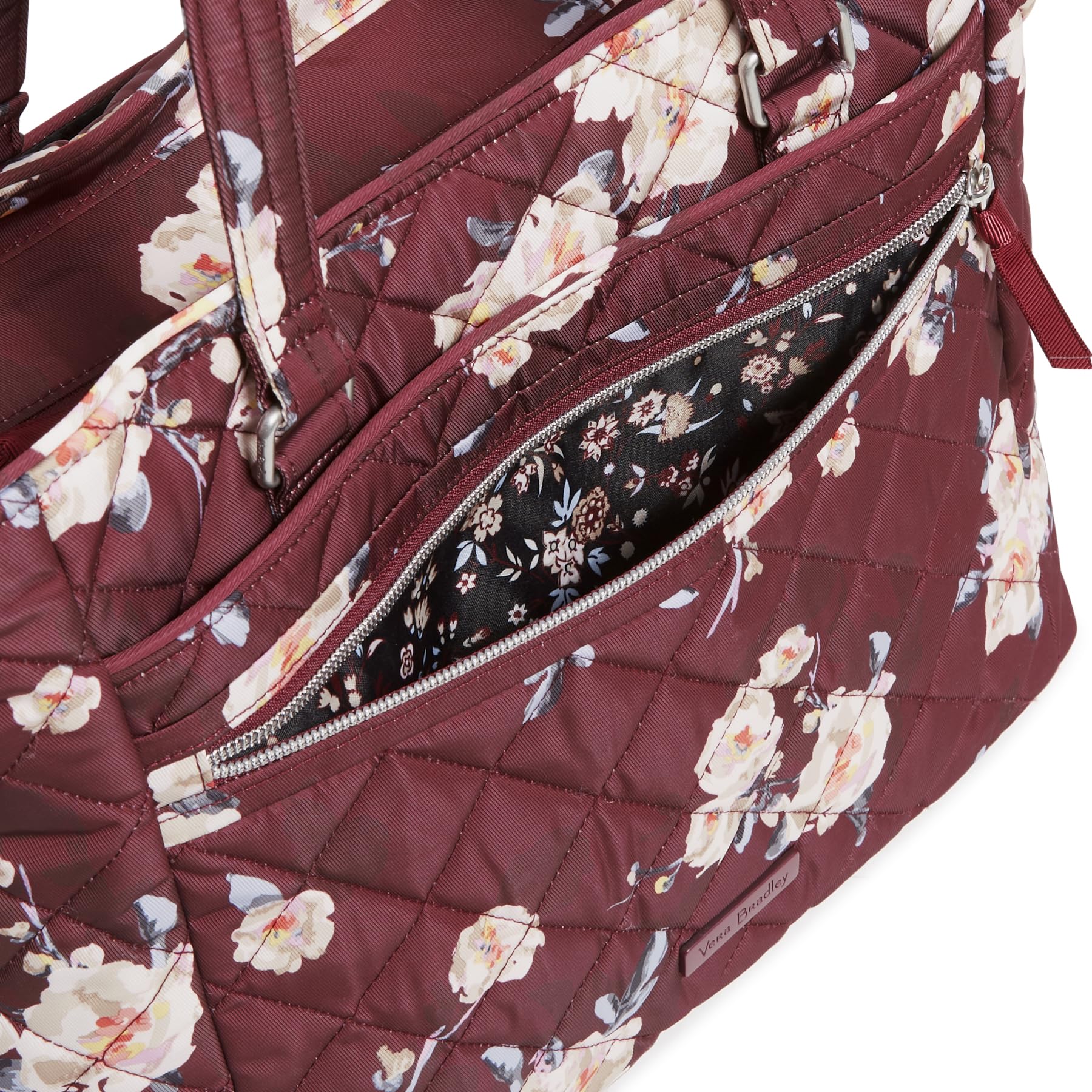 Vera Bradley Women's Performance Twill Work Tote Bag - Stylish & Durable Laptop Bag for Office, Travel & Business | Professional Work Tote with Multiple Pockets | Perfect for Commuters & Working Women
