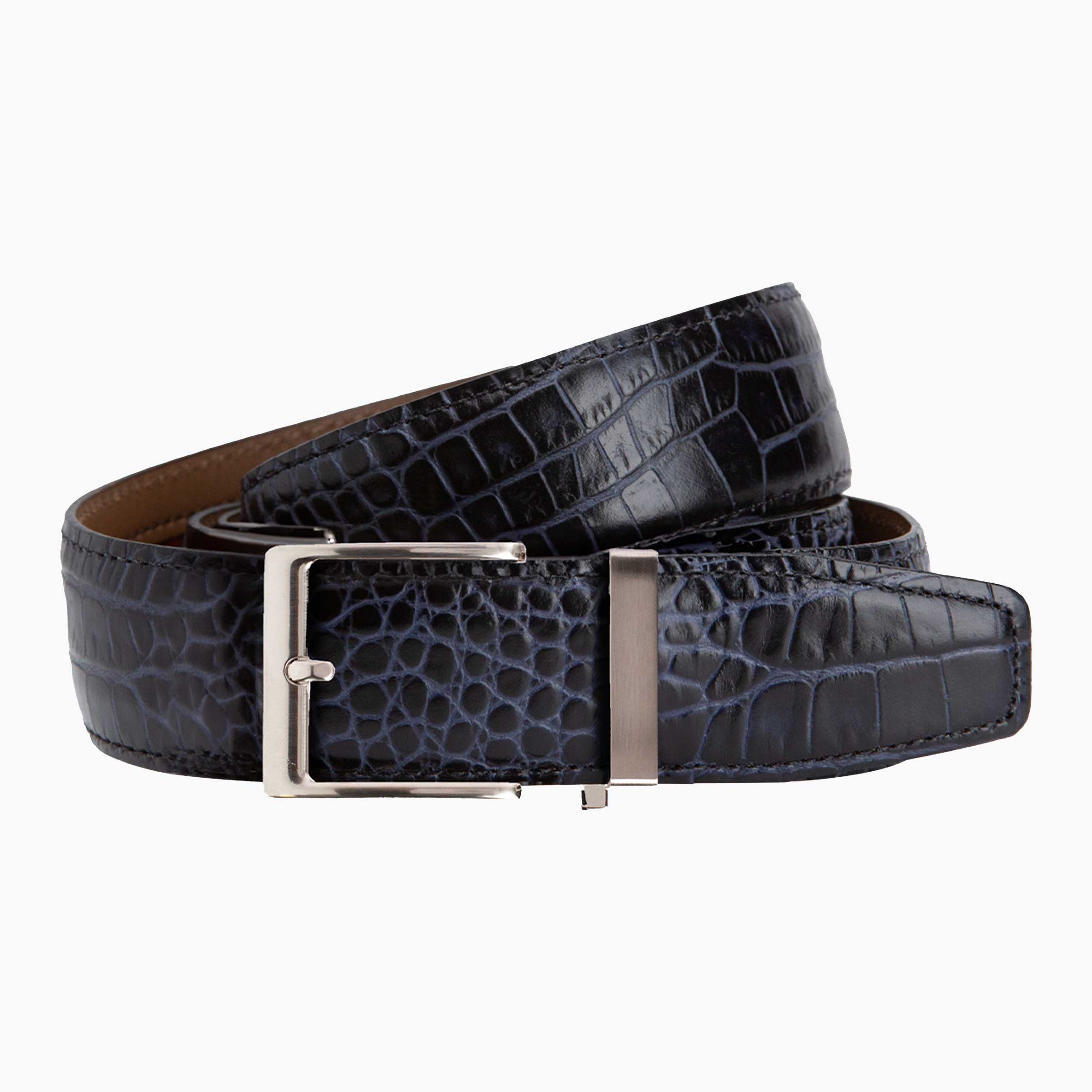 Nexbelt Kayiman Black V2 Premium 1.5 Inch (38mm) Genuine Leather Dress Belt for Men - Perfect for Business, Office & Formal Occasions