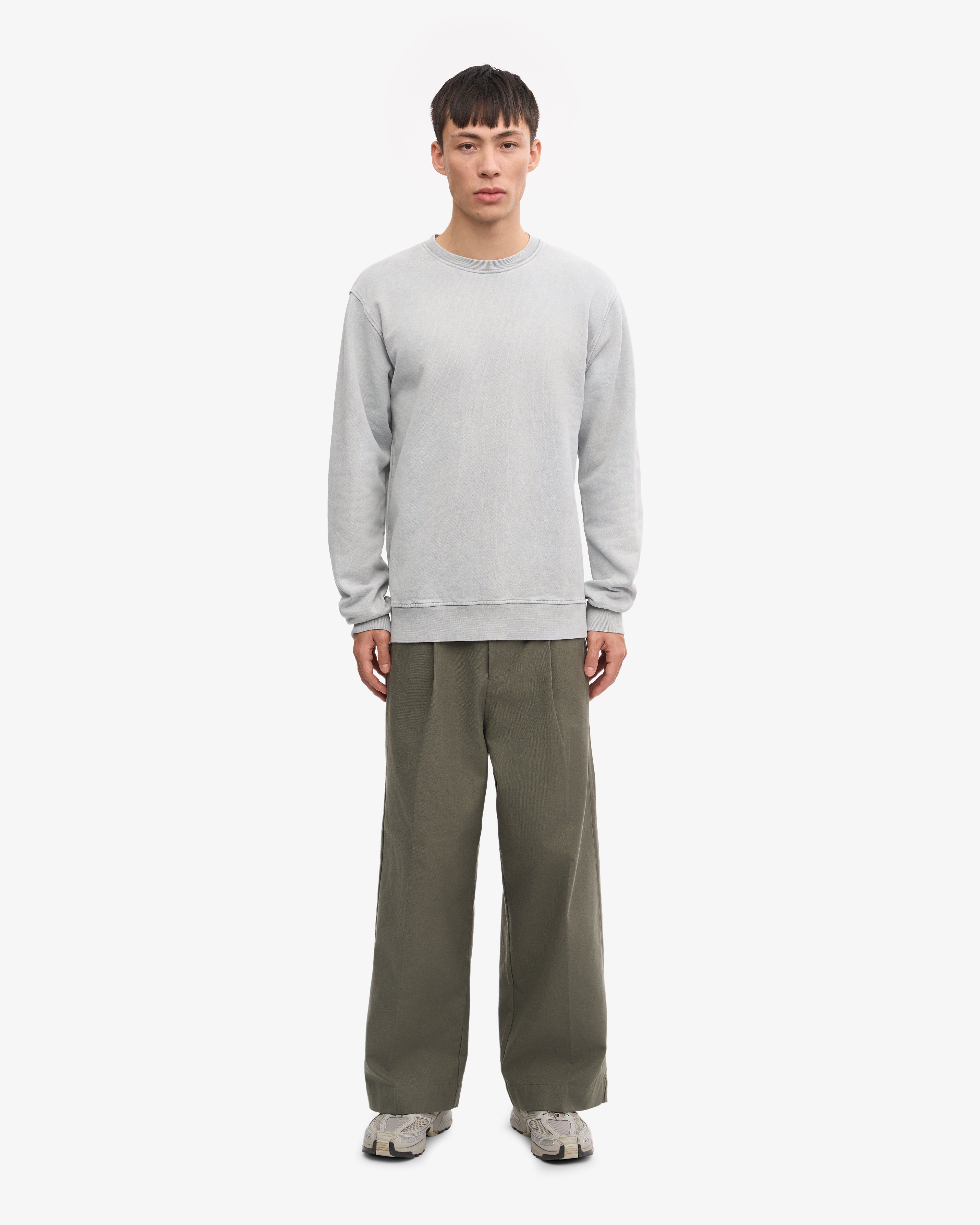 Classic Organic Cotton Crew Neck T-Shirt for Men - Faded Grey - Soft & Comfortable Casual Wear for Everyday Outfits