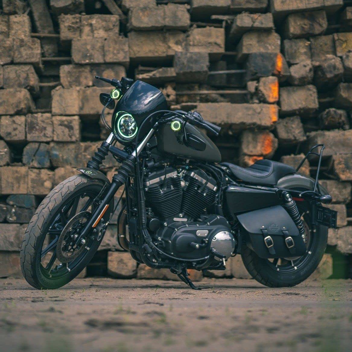 Eagle Lights 8748TS-C-LR 2 Inch Front LED Turn Signals with White Halo Running Lights for Harley Davidson Motorcycles - Compatible with Generation I, 1157 Base, Clear Lenses & Load Resistors - Perfect for Night Riding and Enhanced Visibility