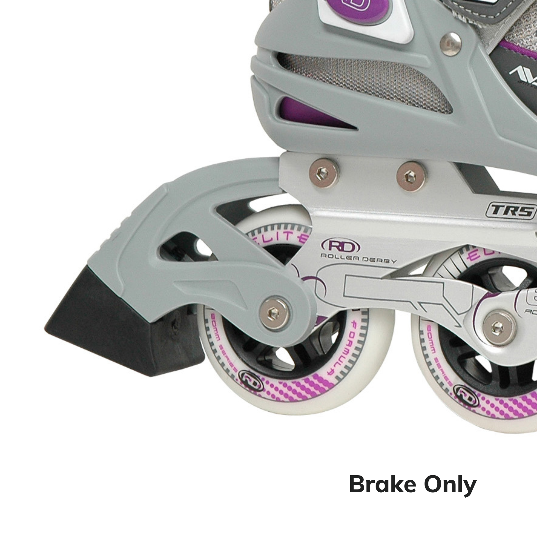 Q 60 Inline Skates Replacement Heel Bracket & Brake Assembly - Durable Grey Skate Parts for Outdoor Roller Skating & Fitness Training