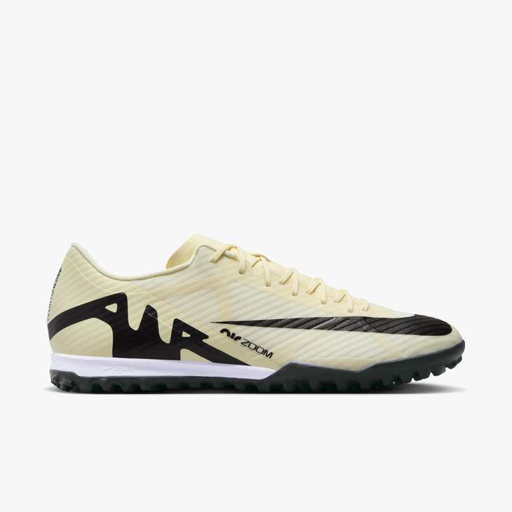 Nike Mercurial Vapor 15 Academy TF Turf Soccer Shoes for Men - Lemonade/Black Color | Artificial Grass Football Cleats for Training & Matches