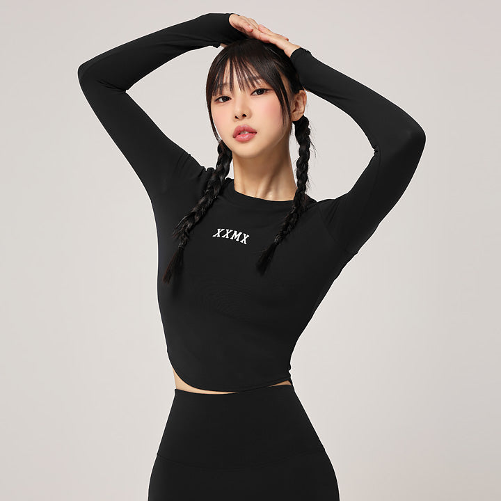 Breathable Cotton-Like Finger Hole Long Sleeve Shirt - Perfect for Yoga, Workouts & Outdoor Activities