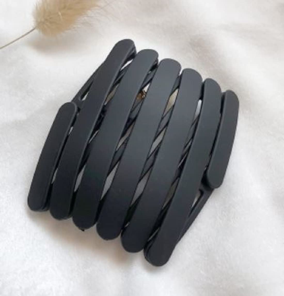 DENICRAAS Matte Foldable Headbands for Women & Girls | Non-Slip Retractable Comb Hair Band | Compact & Portable | 5-Pack Multicolor Hair Accessories | Perfect for Sports, Yoga, Work & Daily Styling