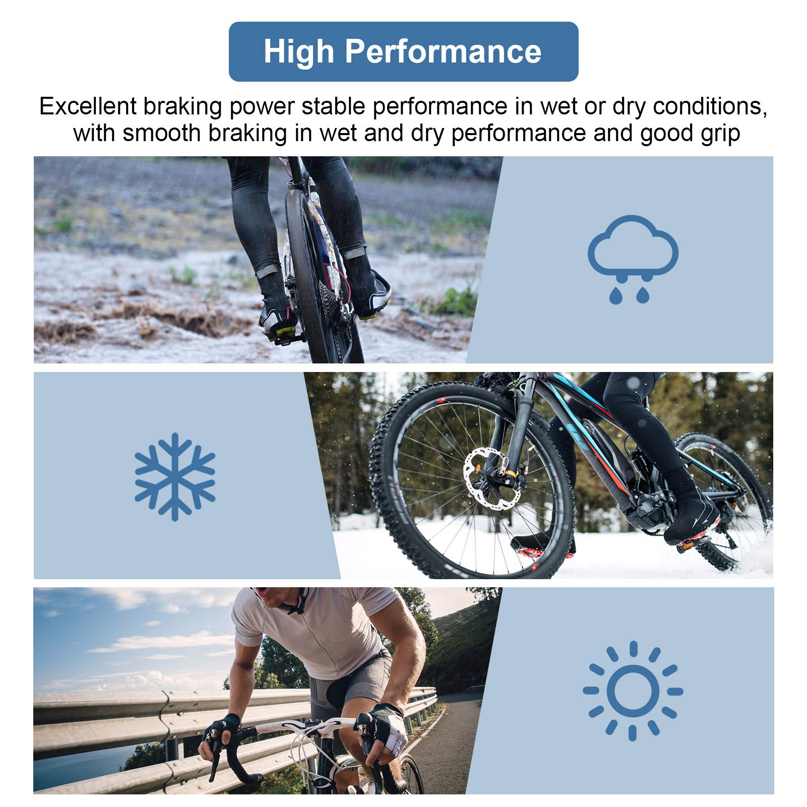 High-Performance Scooter Brake Pads - Semi-Metal Brake Pads & Rotor Disc Set for 10-Inch Electric Scooters (4 Pairs) - Perfect for Commuting, Urban Travel & Lasting Braking Power