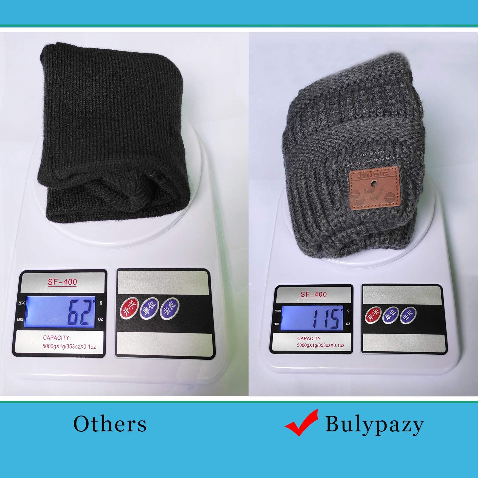 Wireless Bluetooth Beanie Hat with Built-in Headphones - Warm Winter Knit Cap for Skiing, Running, Hiking - Perfect Gift for Men & Women - Ideal for Outdoor Sports & Cold Weather Activities