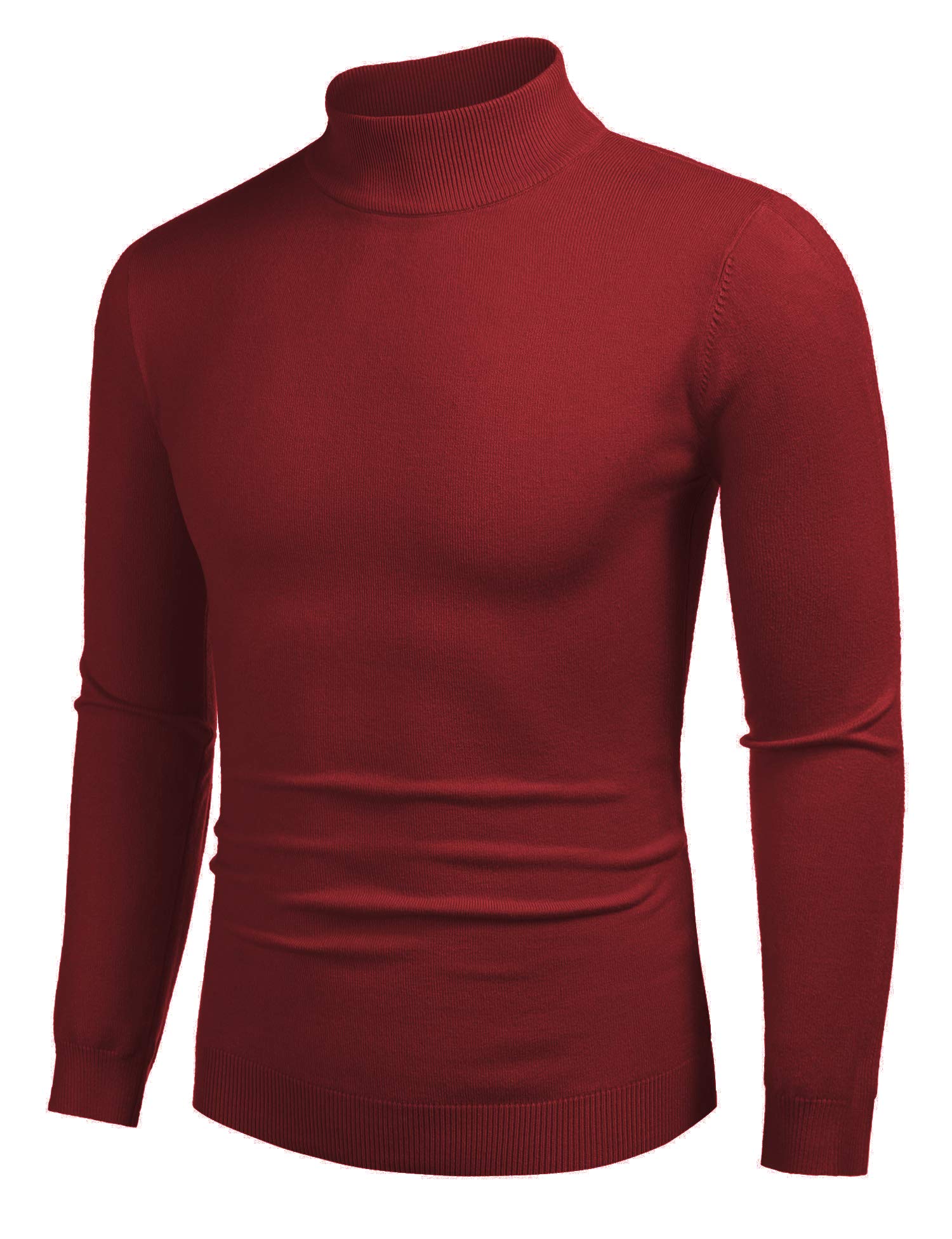 COOFANDY Men's Slim Fit Mock Turtleneck Pullover Sweater - Casual Basic Knit Thermal Long Sleeve Top for Fall & Winter | Office Wear, Date Night, Holiday Outfits